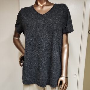 Plus Size Relaxed Black Short Sleeve T-Shirt